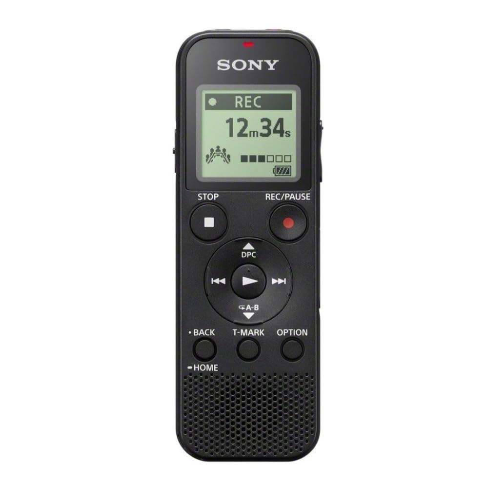 Sony ICD PX370 Mono Digital Voice Recorder with Built in USB Bundle with Hard Carrying Case, and 32GB microSDHC Card (3 Items)