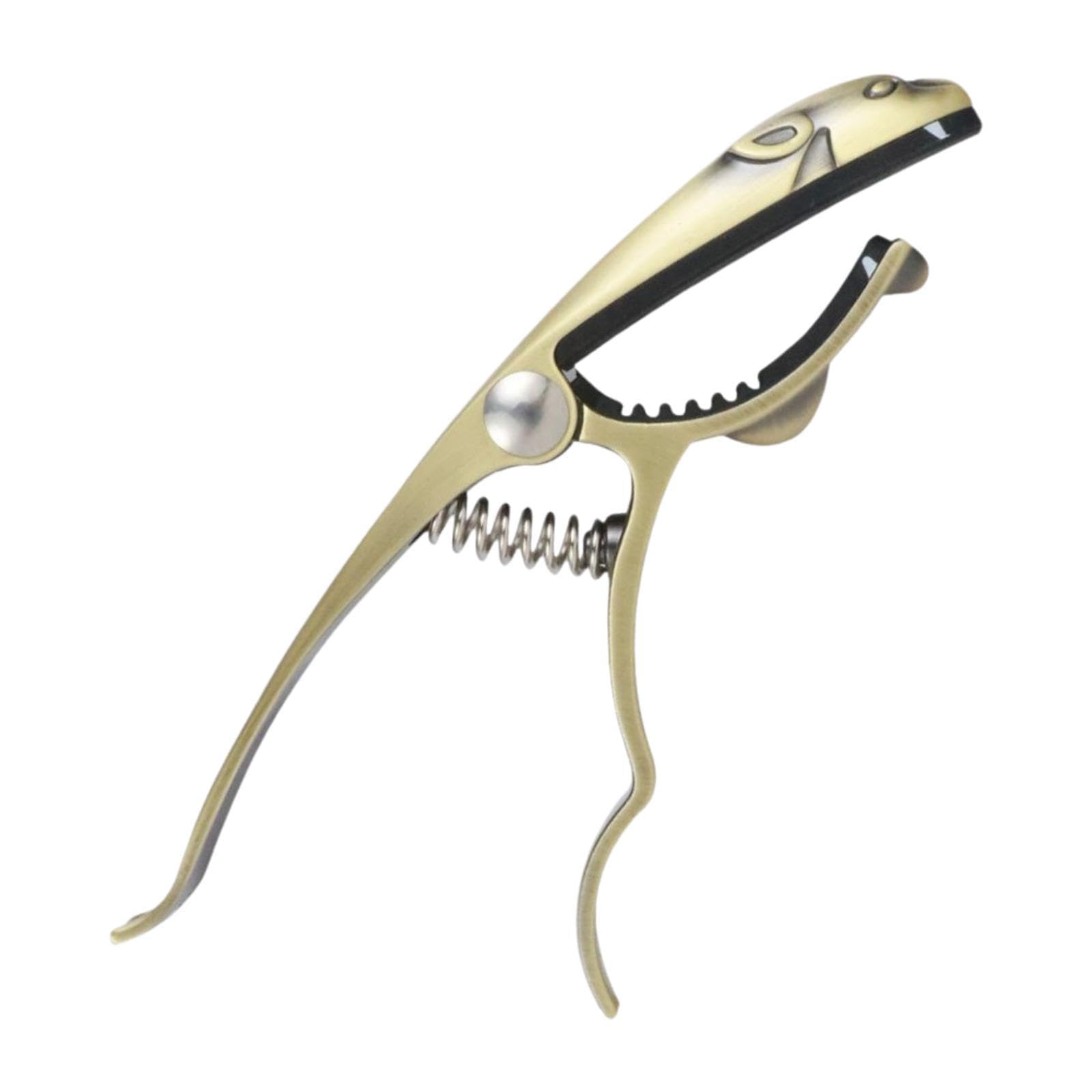 Atorse Leopard Shaped Guitar Capo Portable High Performance Sturdy Guitar Accessory Gold