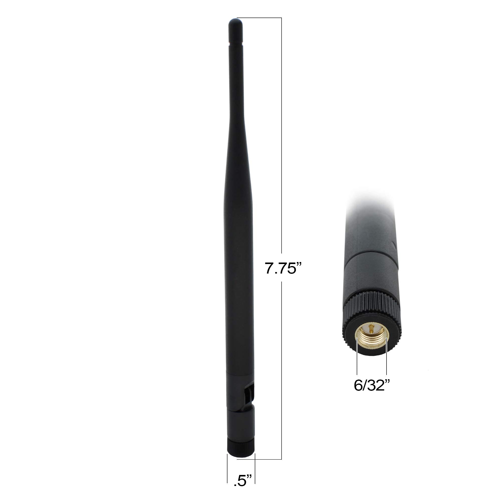 Shopcorp Sma Antenna � Omni Directional 3G 4G Lte Antenna, 5 Dbi Gain, Sma Male Connector, 50 Ohm Impedance, 50W Max Power, Linear Vertical Polarization, Gsm Compatible