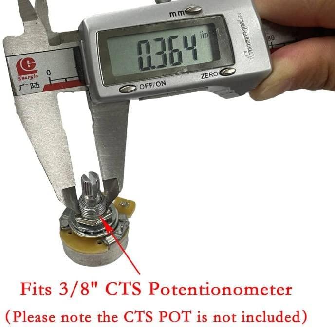 Dopro 20 Pack Nickel Usa Thread 3/8'' Guitar Pots Nuts Potentiometer Hex Nut And Washers For Cts Pots Or Switchcraft Jacks