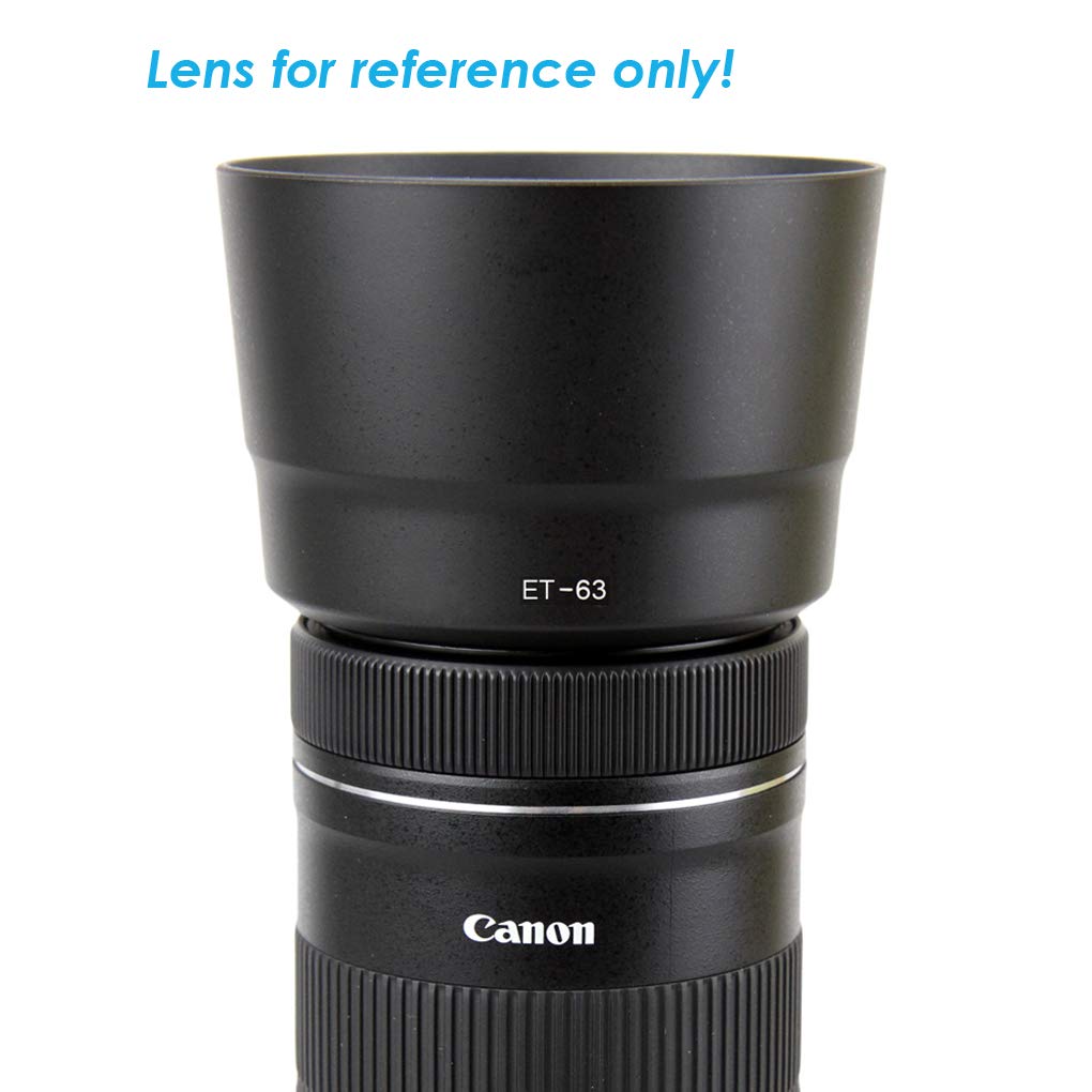 Fotasy Dedicated Bayonet Lens Hood, Compatible With Canon Ef S 55 250Mm F/4 5.6 Is Stm Lens, 55 250Mm Is Stm Lens Hood, Et63, Re