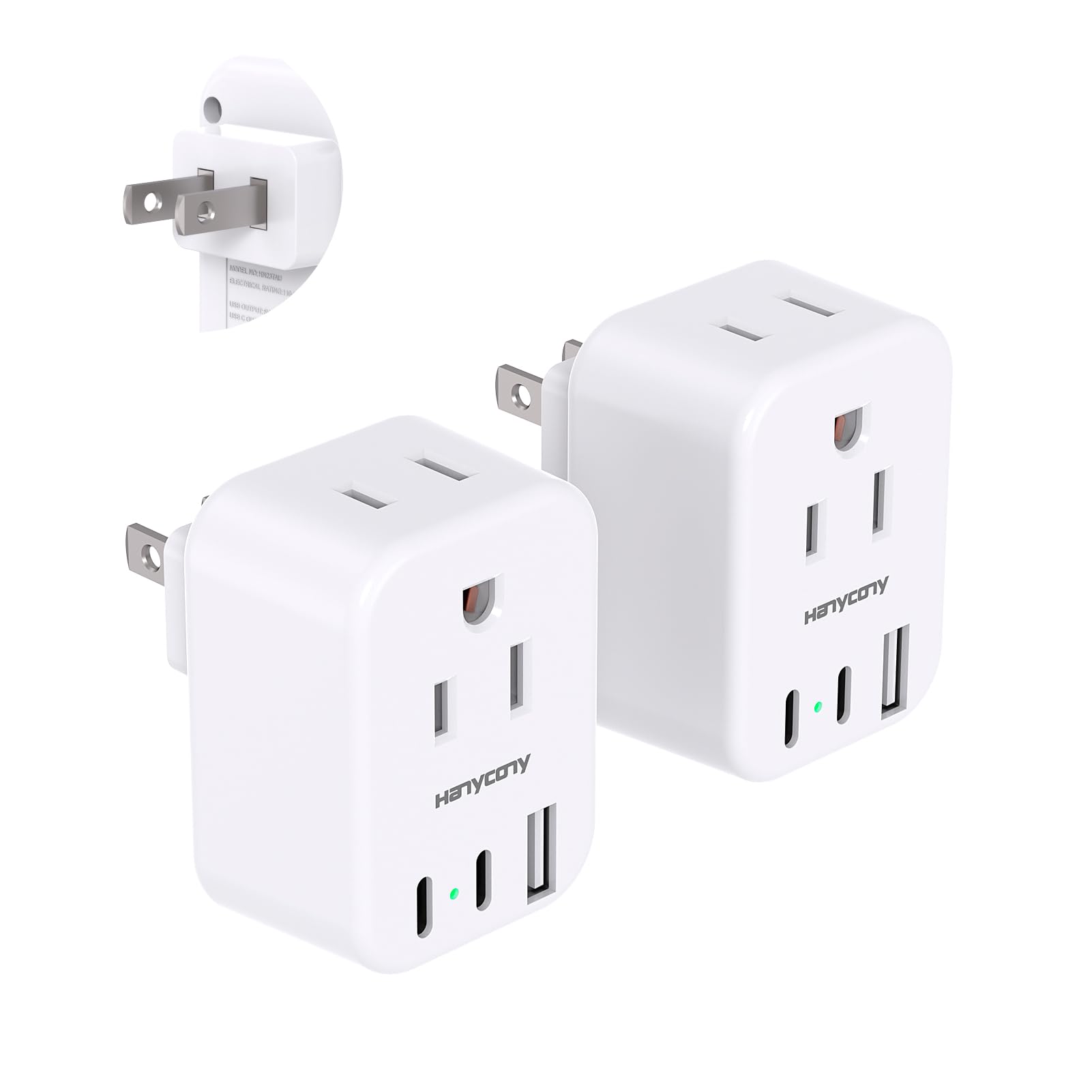Us To Japan Plug Adapter, Japan Power Adapter With 2 Outlets 3 Usb Ports(2 Usb C), Travel Plug Adapter For Amercian Usa To Japan