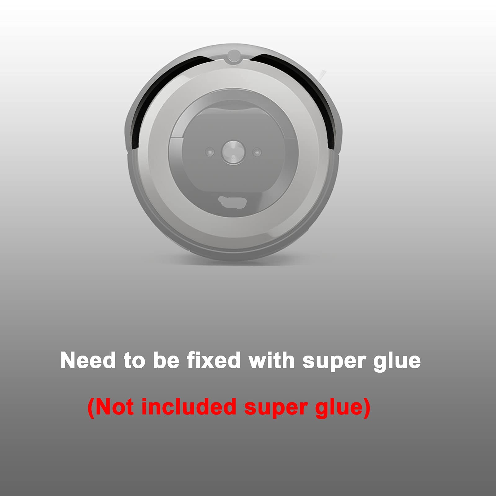 Piaolgyi 2Pcs Bumper Extender For Robot Roomba Vacuum Prevent Vacuum Cleaner From Getting Stuck (Tall 1 Inch)