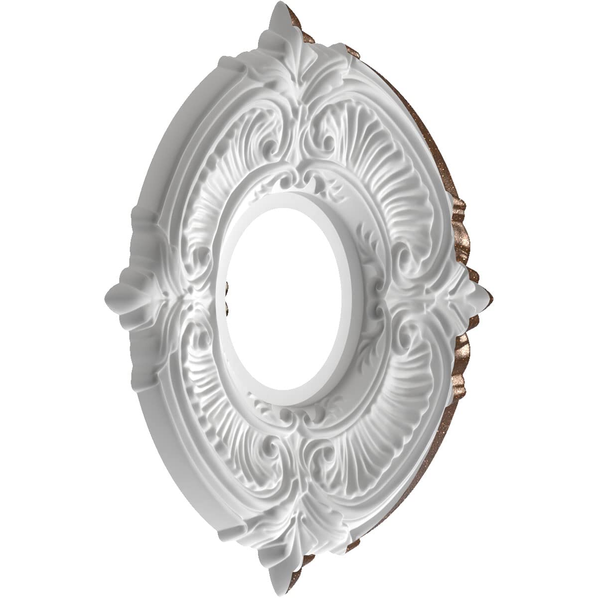Ekena Millwork Cmp10Atamb Attica Thermoformed Pvc Ceiling Medallion (Fits Canopies Up To 4 1/8), 10Od X 3 1/2Id X 3/4P, Textured