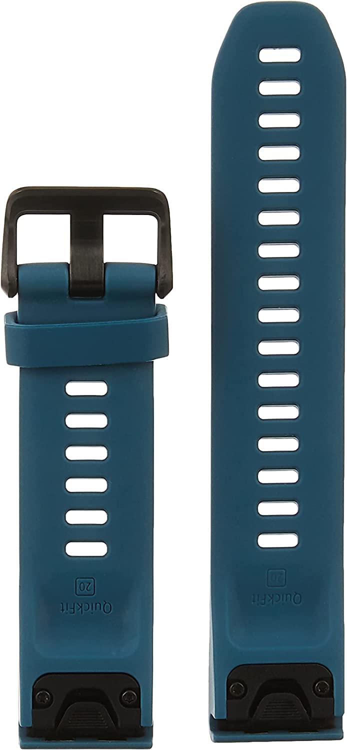 Garmin Quickfit Watch Band, Lakeside Blue Silicone, 20Mm