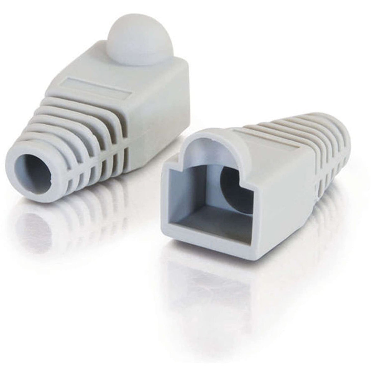 C2G 04754 Rj45 Snagless Boot Cover For Cat5, Cat5E, Cat6 Or Cat6A Cable, Multipack (50 Pack) Taa Compliant, Gray (6.00Mm Od)