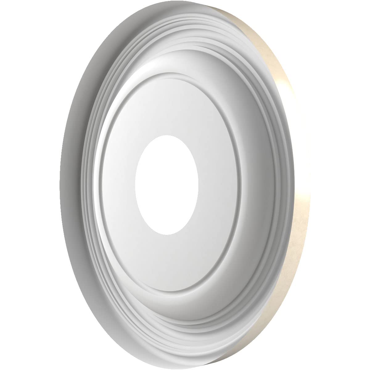 Ekena Millwork 13Od X 3 1/2Id X 1 1/4P Traditional Thermoformed Pvc Ceiling Medallion (Fits Canopies Up To 7 1/2), Universal Met