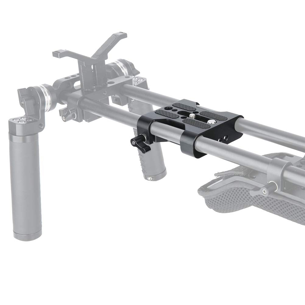 Niceyrig Multipurpose Camera Base Plate With 15Mm Rod Rail Clamp For Dslr Rig Support System