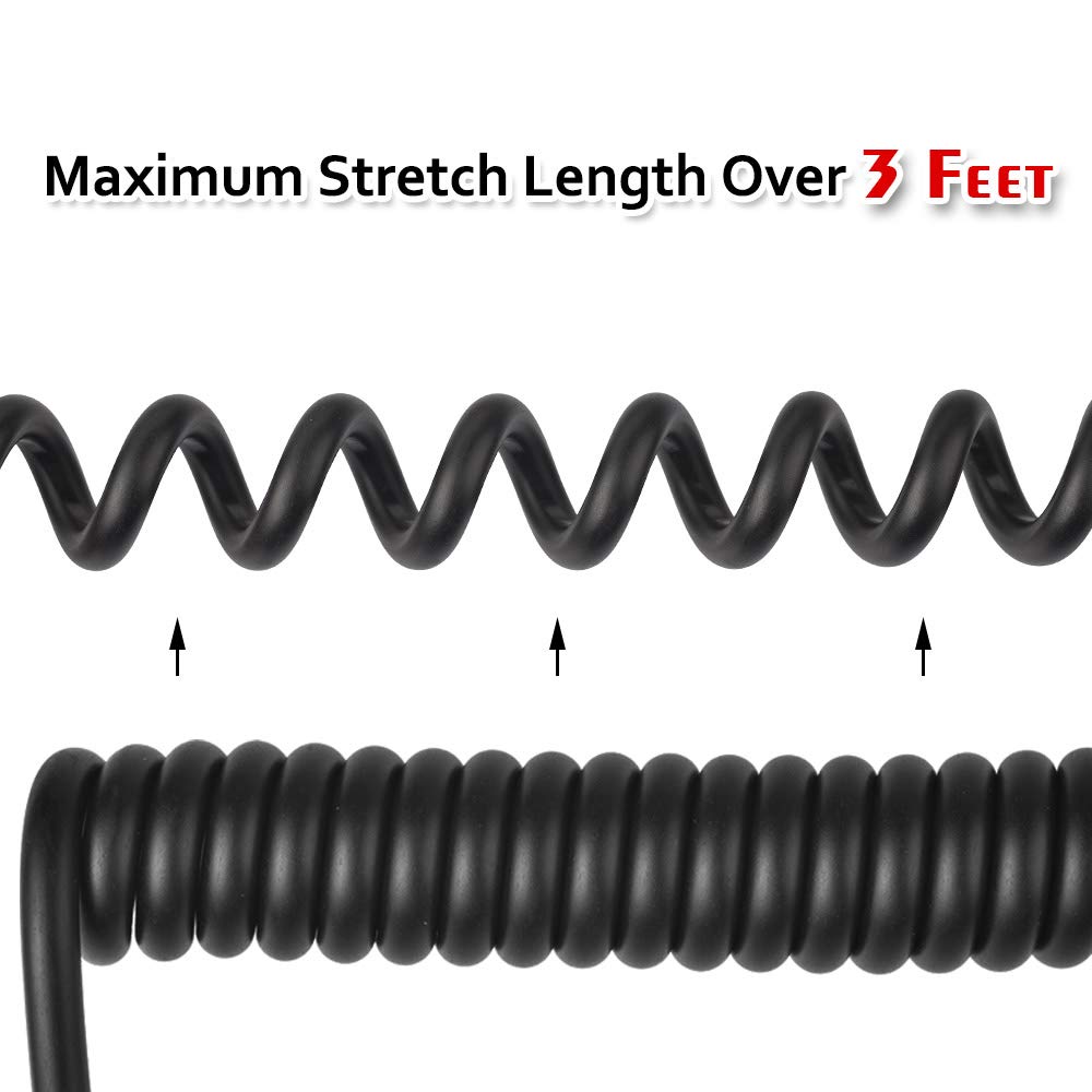 Superbat Bnc Cable 3G/Hd Sdi Cable 3Ft Sdi Coil Cable 75Ohm Bnc To Bnc Extension Coaxial Cable For Cameras And Video Equipment,S