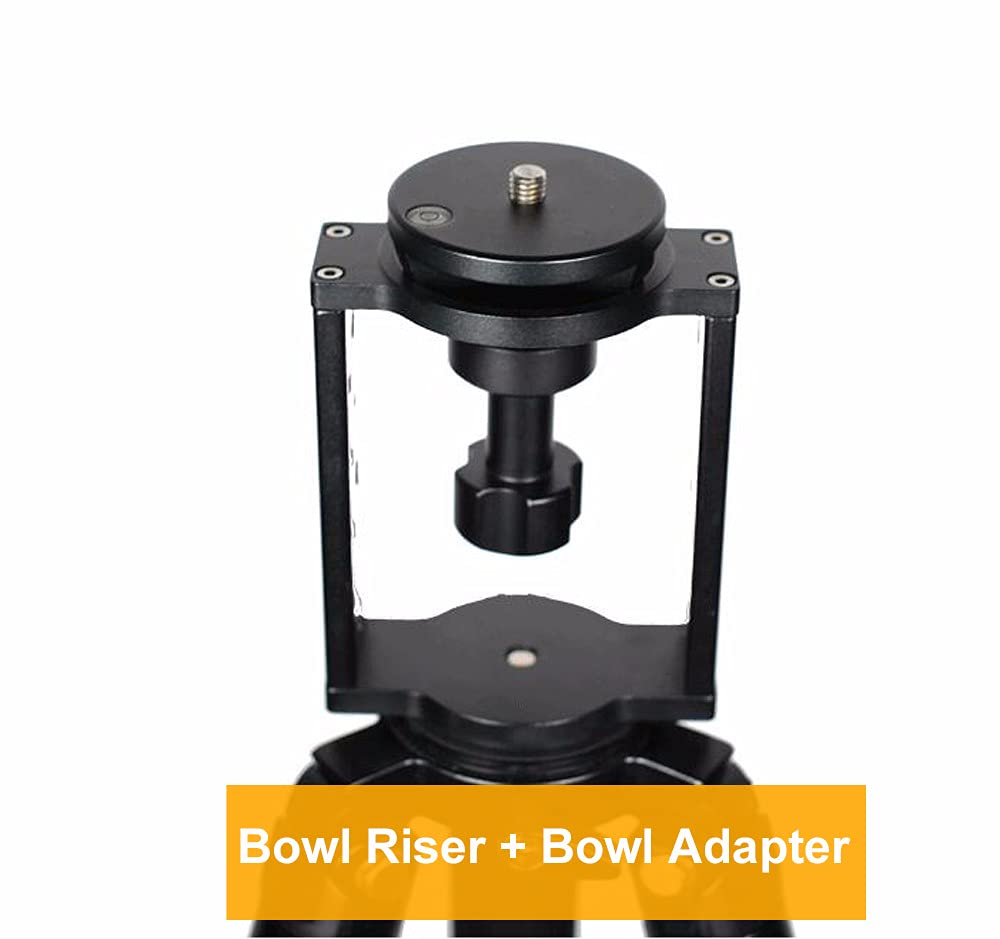 Xinying 100Mm Tripod Head Bowl Riser,Aluminium Half Ball Flat To Bowl Adapter Converter Riser For Manfrotto Video Camera Tripod