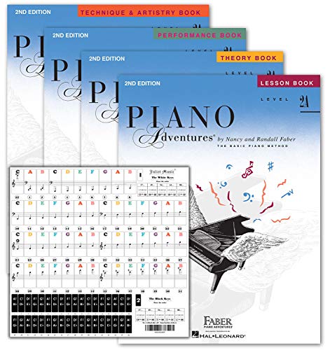 Piano Adventures Level 2A Learning Library Set By Nancy Faber   Lesson, Theory, Performance, Technique & Artistry Books & Juliet