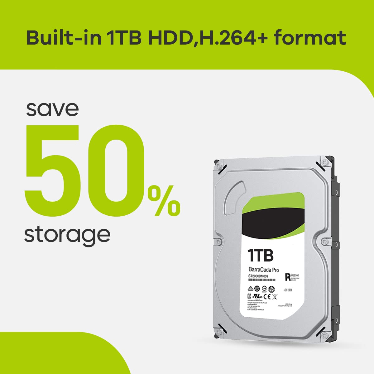 Sannce 8 Channel 1080P Wired Home Surveillance Security Camera System Dvr Recorder With 1Tb Hard Disk Drive, Human Detection, Standalone Dvr Video Recorder Cctv Support 5 In 1 Cvbs/Ahd/Tvi/Cvi/Ip