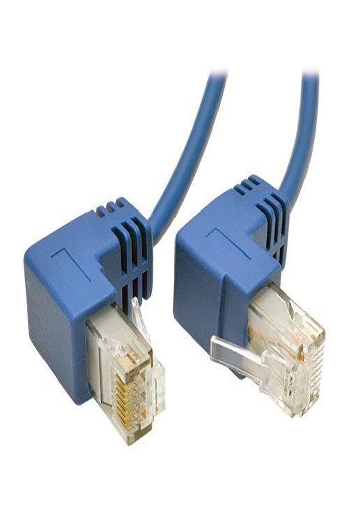 Tripp Lite Cat6 Gigabit Snagless Molded Slim Utp Patch Cable, 1 Ft. Right Angle, Rj45 M/M 1' (N201 Sr1 Bl)