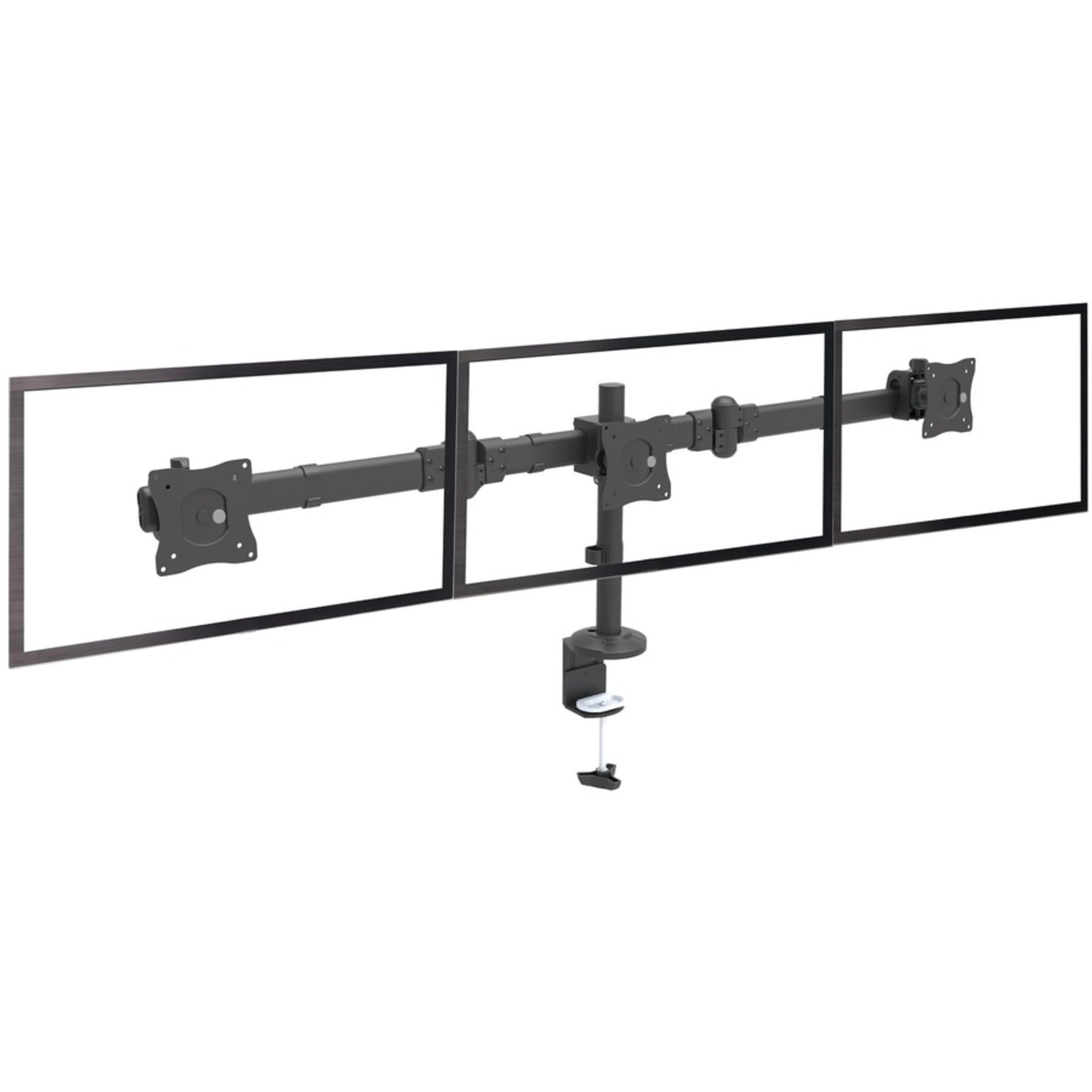 Startech.Com Desk Mount Triple Monitor Arm   Ergonomic Vesa 3 Monitor Mount Up To 27''   Articulating & Height Adjustable Pole M