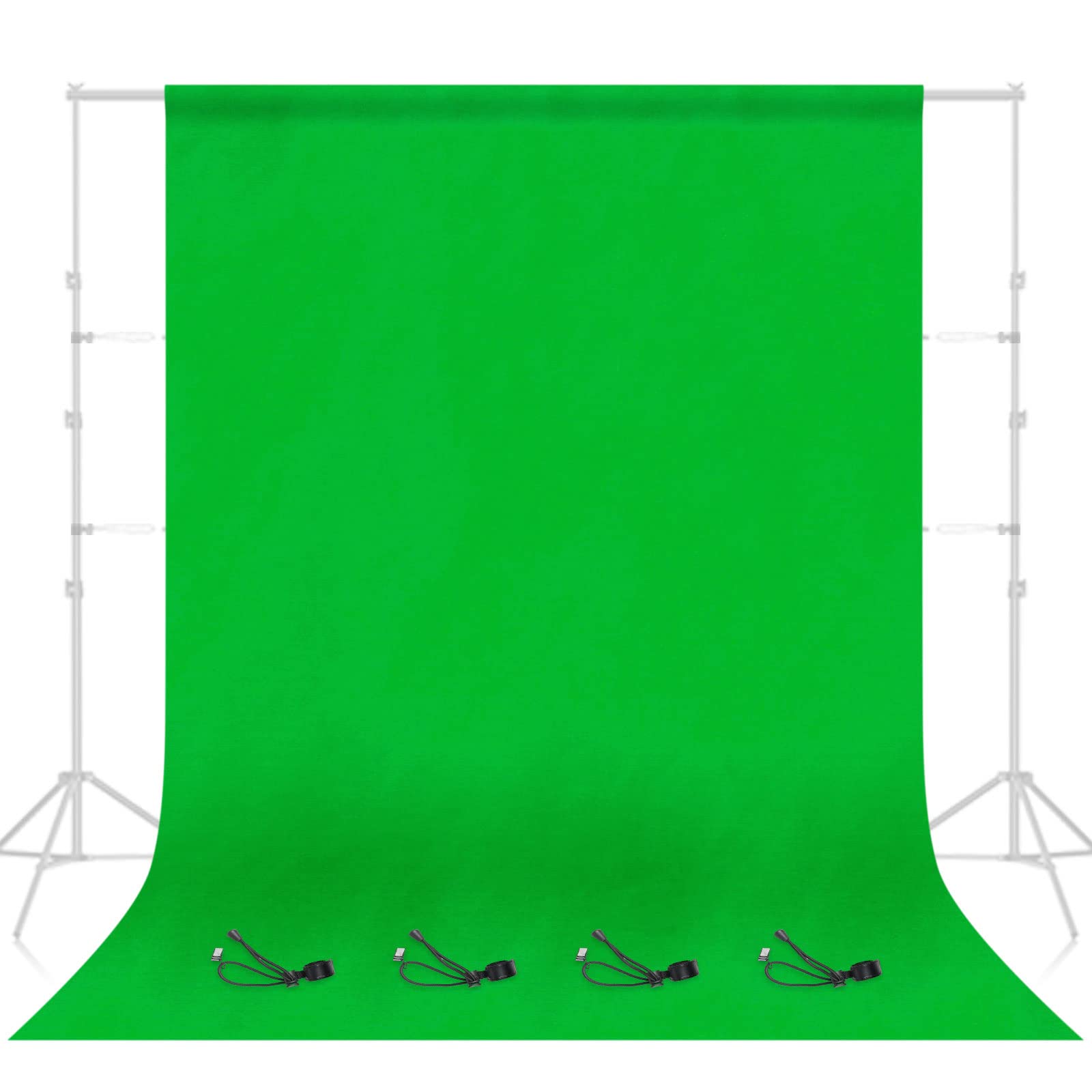 Emart Green Screen Backdrop, 10 X 20 Ft Photography Greenscreen Background For Streaming Zoom, Small Photo Muslin Green Curtain