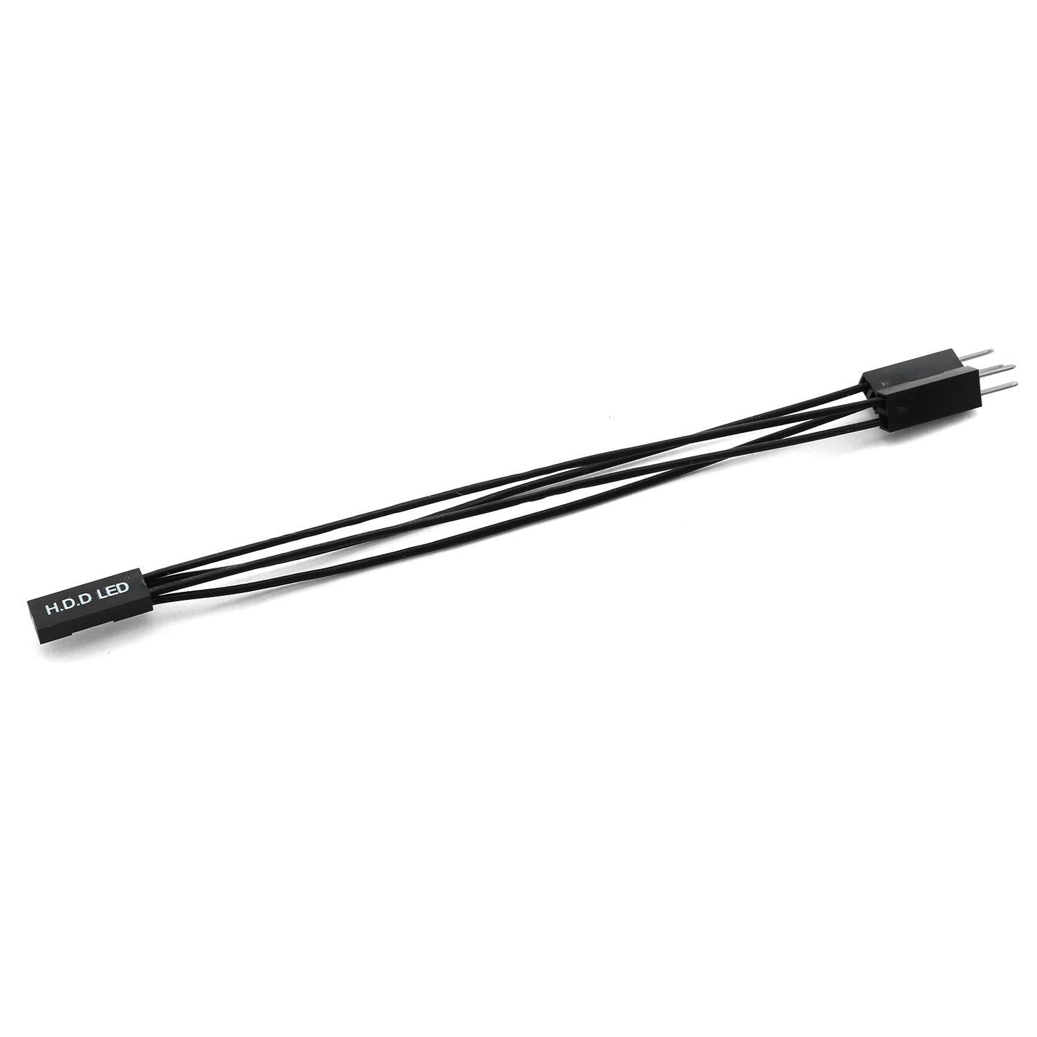 Dgzzi 2 Pins Single Female To Dual Male Black Jumper For Pc Motherboard Power Light Emitting Diode Switch Reset Hdd Hard Drive 4