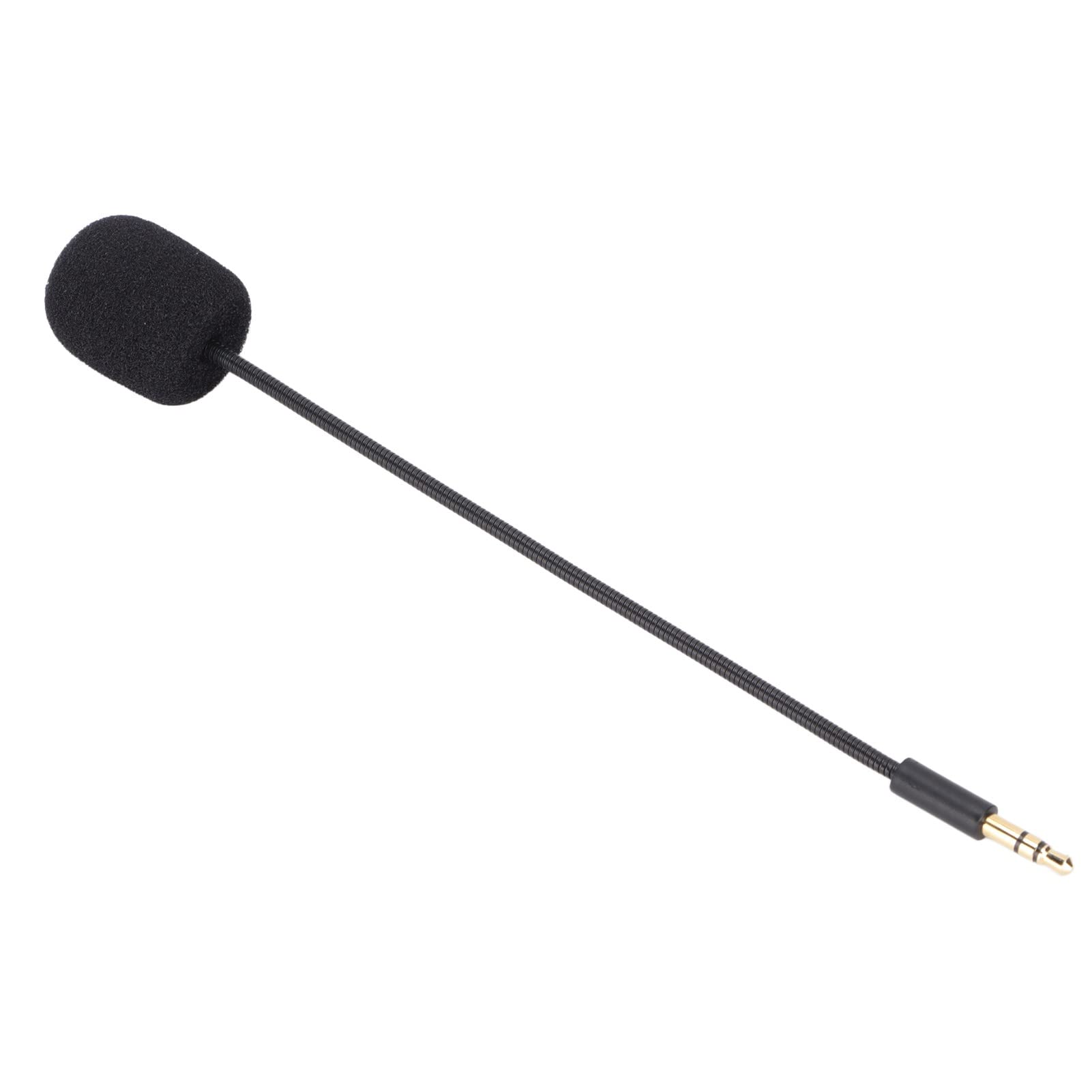 WQAPVHBG Replacement 3.5mm Game Microphone, Flexible Replacement Mic 3.5mm Detachable, Black Detachable Headset Microphone as Ac