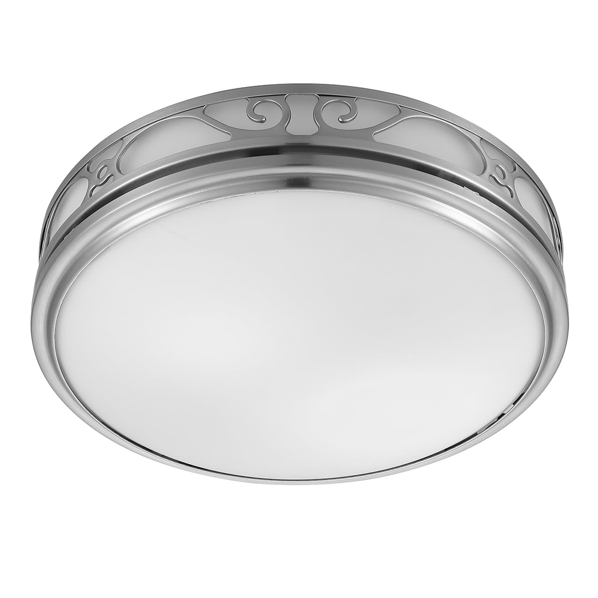 Good Housekeeping Roman (83008) Decorative 110 Cfm 3.0 Sones Bathroom Ventilation Exhaust Fan With Light & Night Light (Brushed