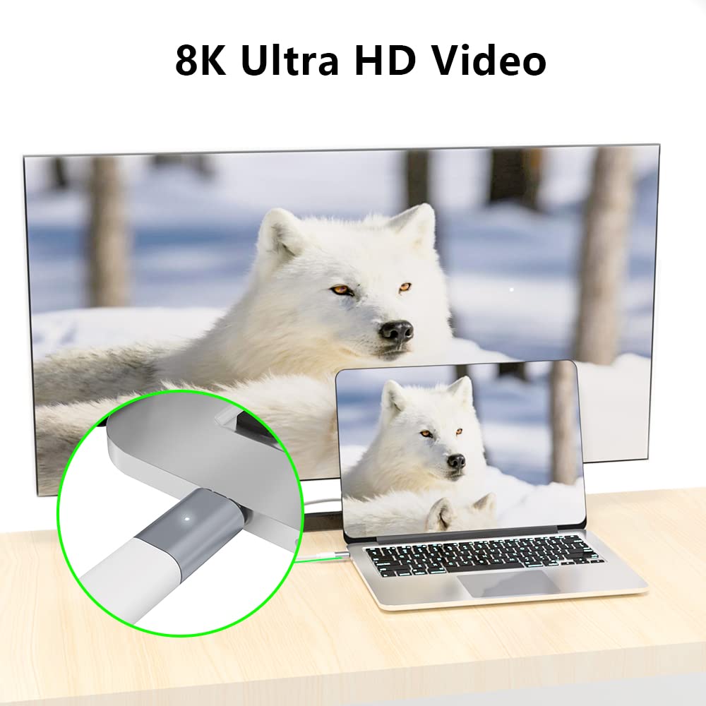 Sheeast Magnetic Usb C Adapter Straight 2 Pack Usb C Magnetic Adapter Connector 24 Pin 120W Pd Fast Charge 40Gbs 8K@60 Hz Data T