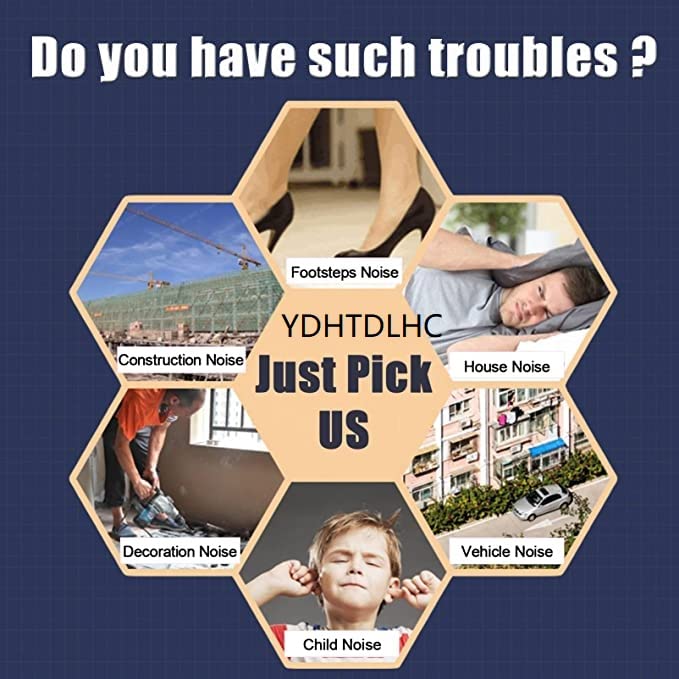 Hjgfk2018 52 Pack Acoustic Foam Panels,1 X 12 X 12 Black/Blue Acoustic Wedge Studio Foam Sound Absorption Wall Panels