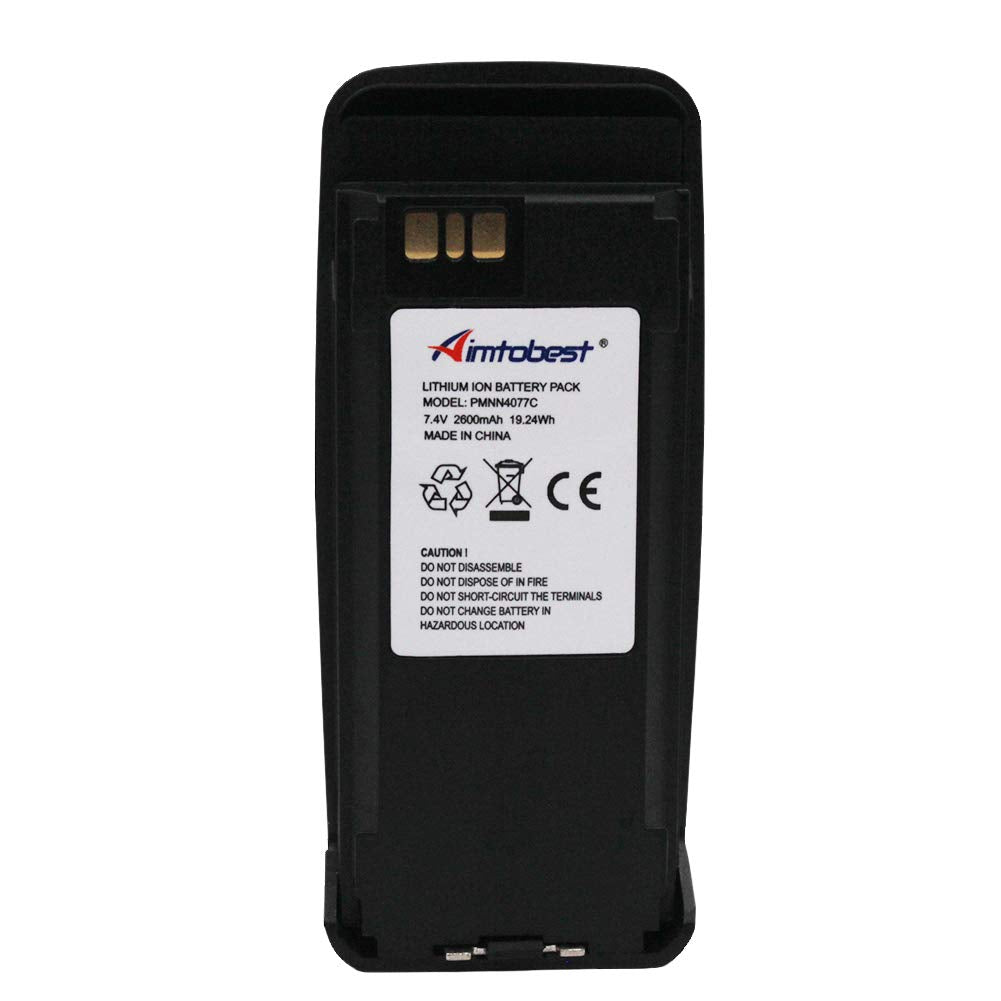 Aimtobest Pmnn4066A Pmnn4077C 2600Mah Li Ion Battery Compatible For Motorola Xpr6350 Xpr6550 Xpr6380 Xpr6580 Xpr6500 Dp3400 Dp3600 Dgp4150 Dgp6150 Radio (Oem Without Impres Function)