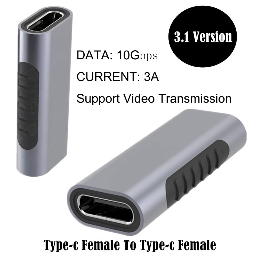 Kework Usb Type C Extension Adapter, Usb Type C Female To Usb Type C Female Adapter, 3A & 10Gbps Usb 3.1 Extender Coupler Connec