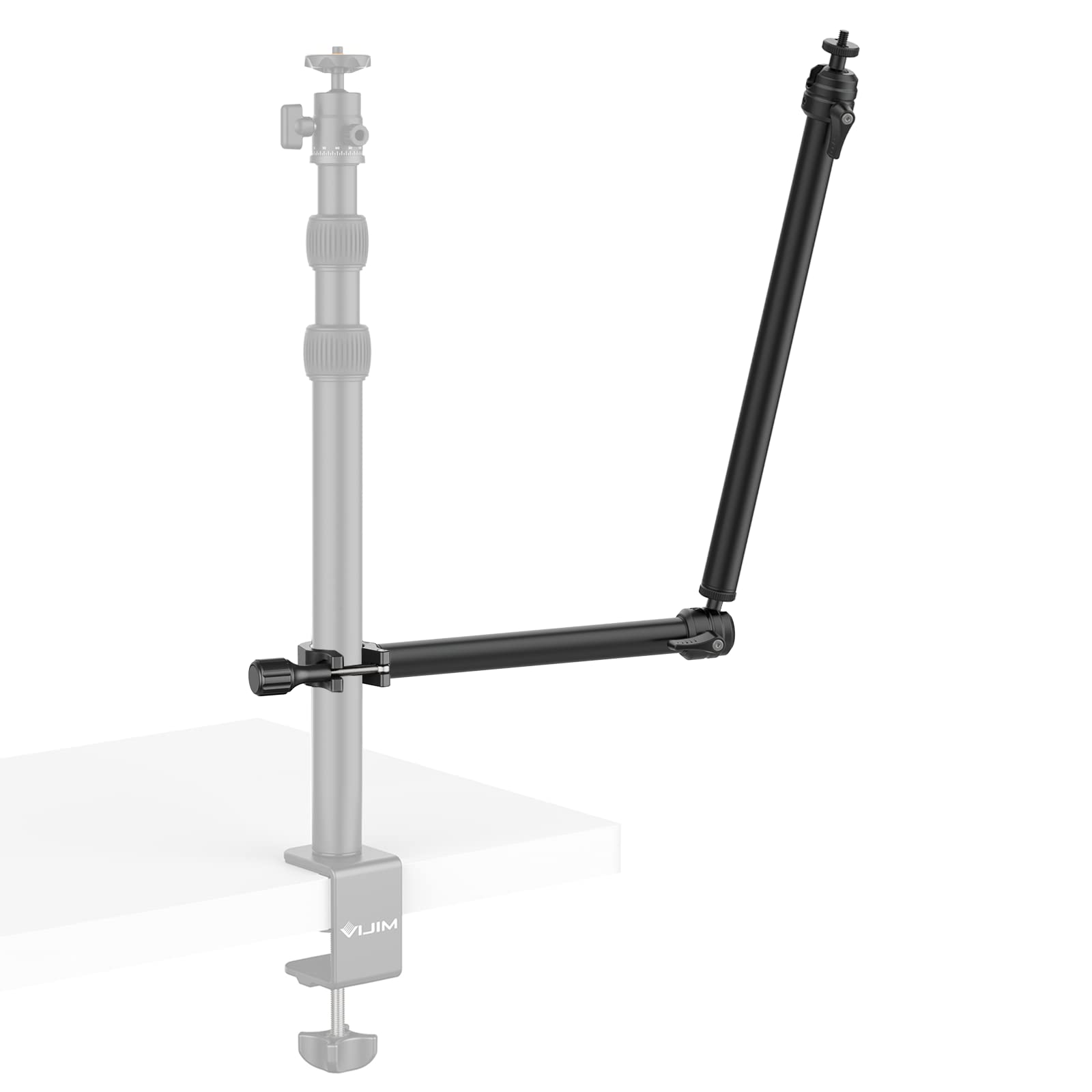 Pictron Vijim Flexible Arm Auxiliary Holding Arm, Detachable 2 Section Magic Arm For Any Camera Desk Mount, Cameras, Lights And More, Multi Mount Accessory (Ls04)