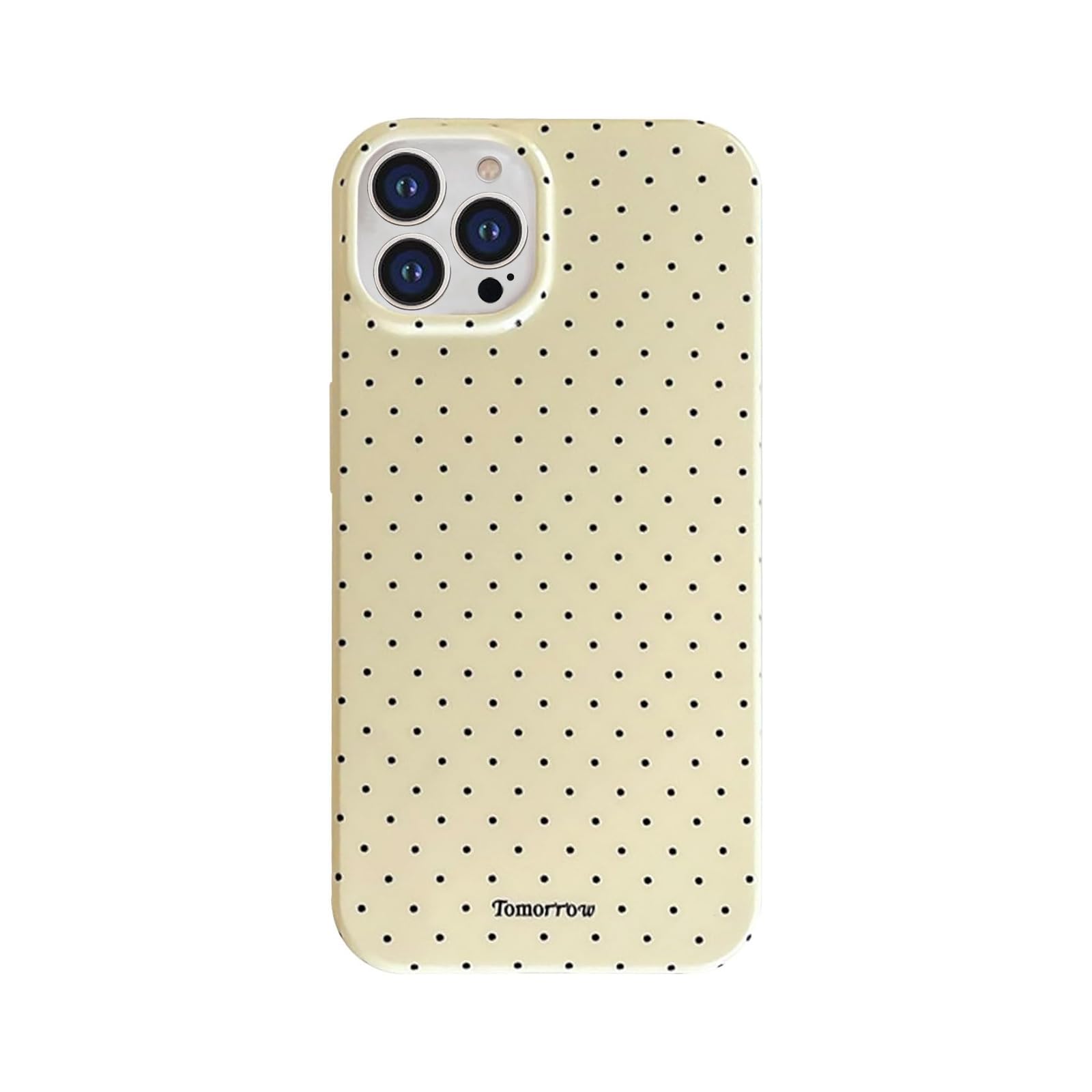 Faneiy for iPhone 15 Pro Max Case Cute Fashion Polka Dot Aesthetics Women Girly Stylish Protective Soft Shockproof Phone Case Ye