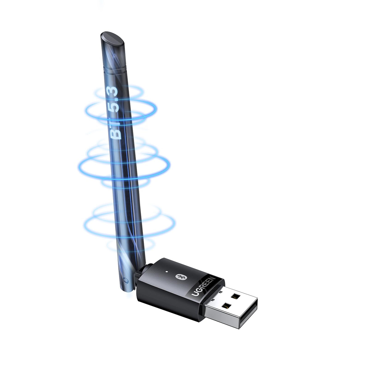 UGREEN Long Range Bluetooth 5.3 Adapter for PC, USB Bluetooth Dongle, Wireless Bluetooth Transmitter Receiver for Bluetooth Mouse Keyboard Headphones Speakers for Win11/10/8.1 (Plug & Play)