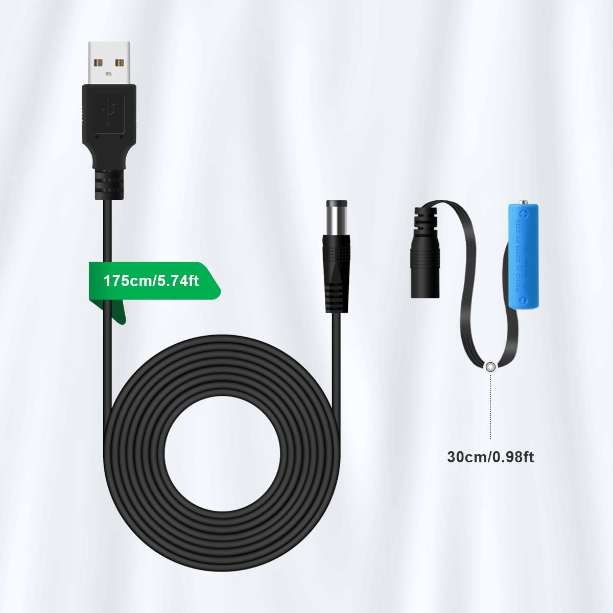 Lenink Power Supply Cable For Aa Battery, Replace Aa Battery