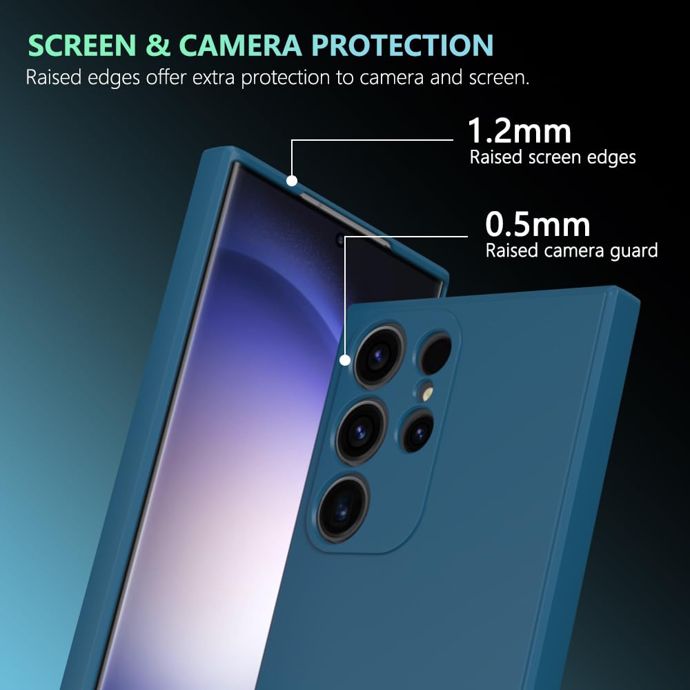 Wogroo For Samsung Galaxy S24 Ultra Case Dark Blue, Scratch Resistant With Soft Touch, Slim Thin Phone Cover For Samsung Galaxy