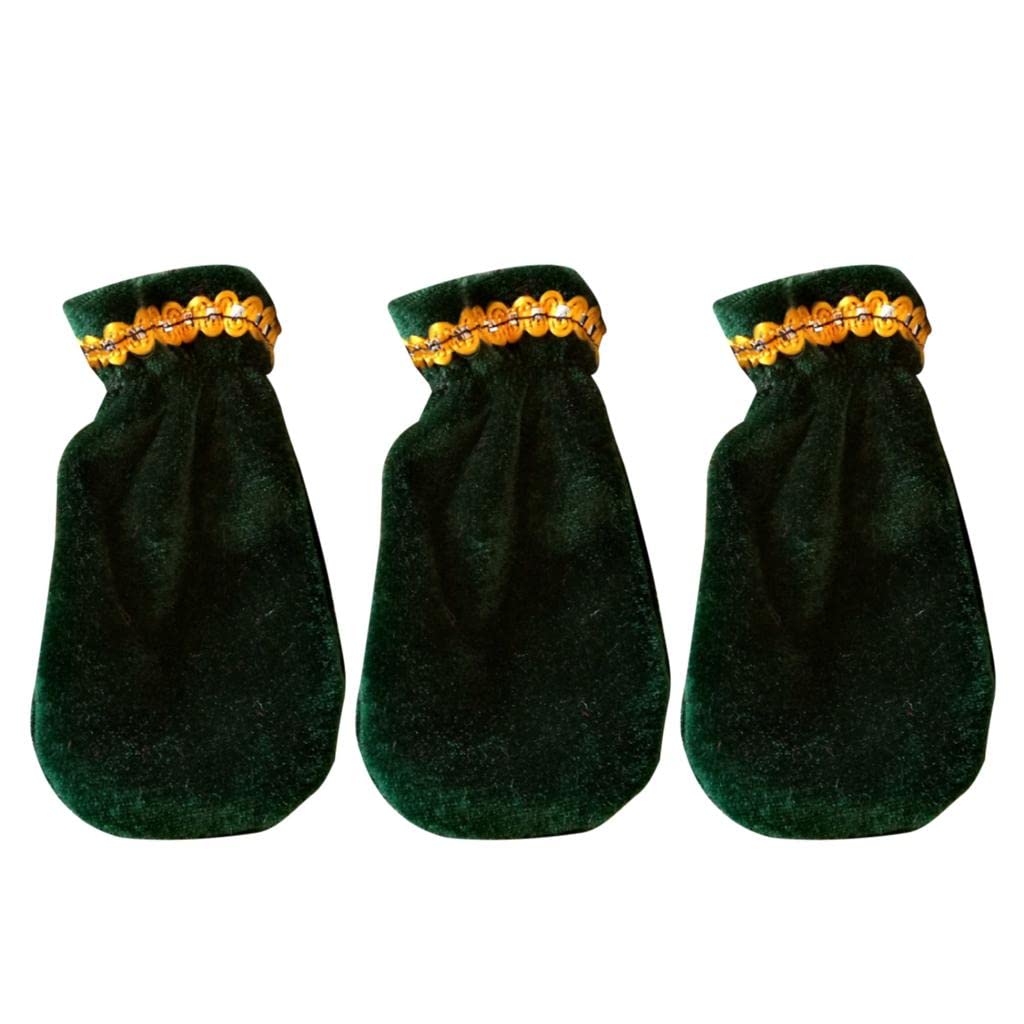 Benix 3Pieces Pleuche Piano Sustain Pedal Cover Foot Sleeve Protector Pad Green