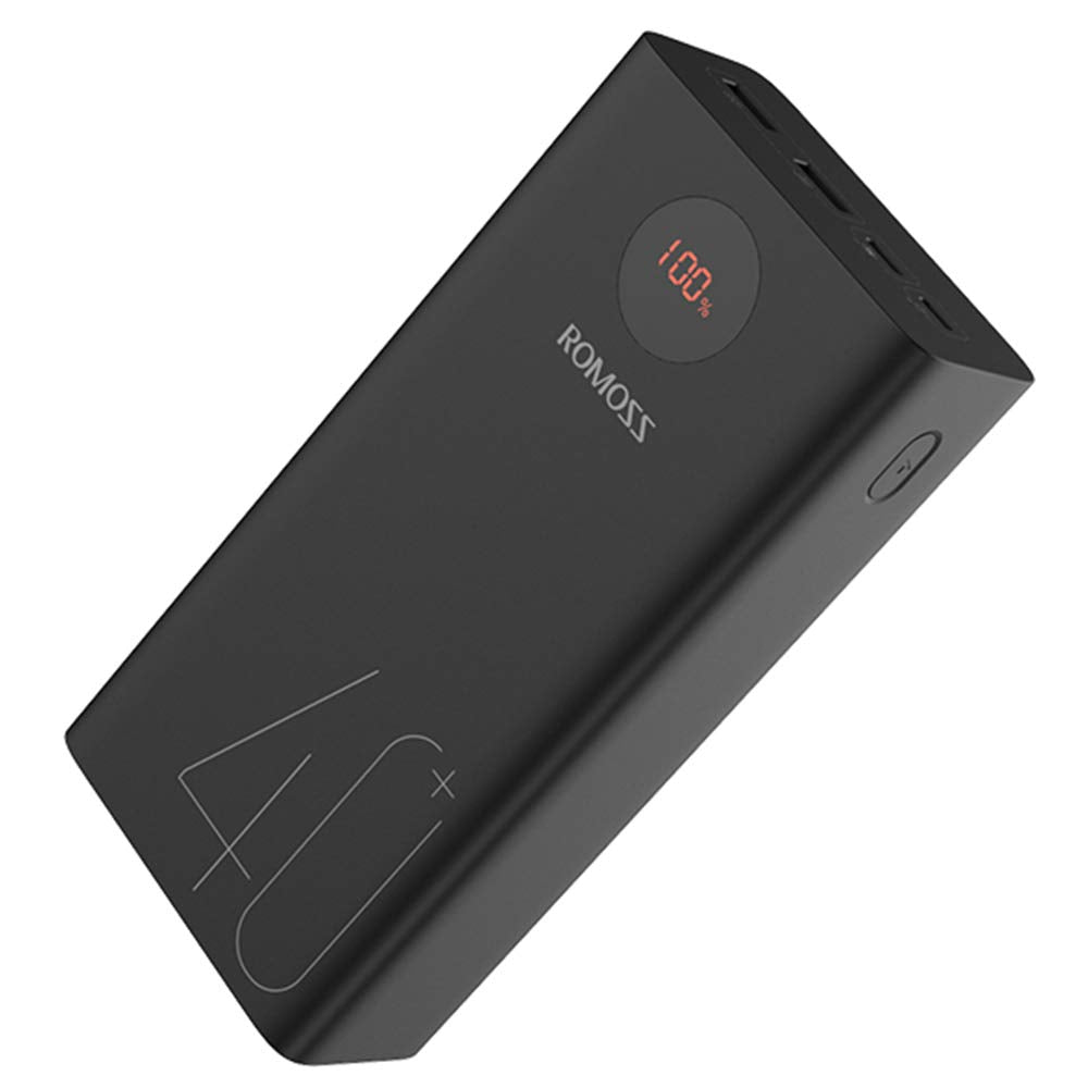 Romoss Power Bank, 40,000Mah 18W Portable Phone Charger With Usb C Fast Charging, External Battery Pack Compatible With Ipad, Ip