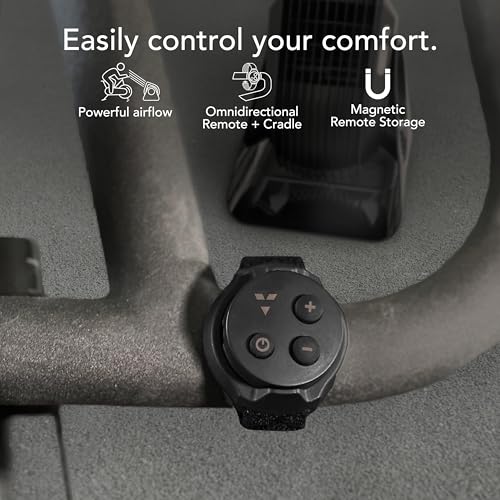 Vornado Fly Max High Velocity Fitness Fan, Omnidirectional Remote, 4 Speed Settings, Adjustable Tilt, Black