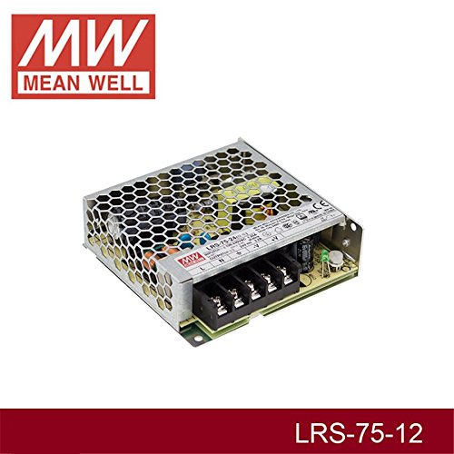 Enclosed Type 72W 12V 6A Lrs 75 12 Meanwell Ac Dc Single Output Lrs 75 Series Mean Well Switching Power Supply