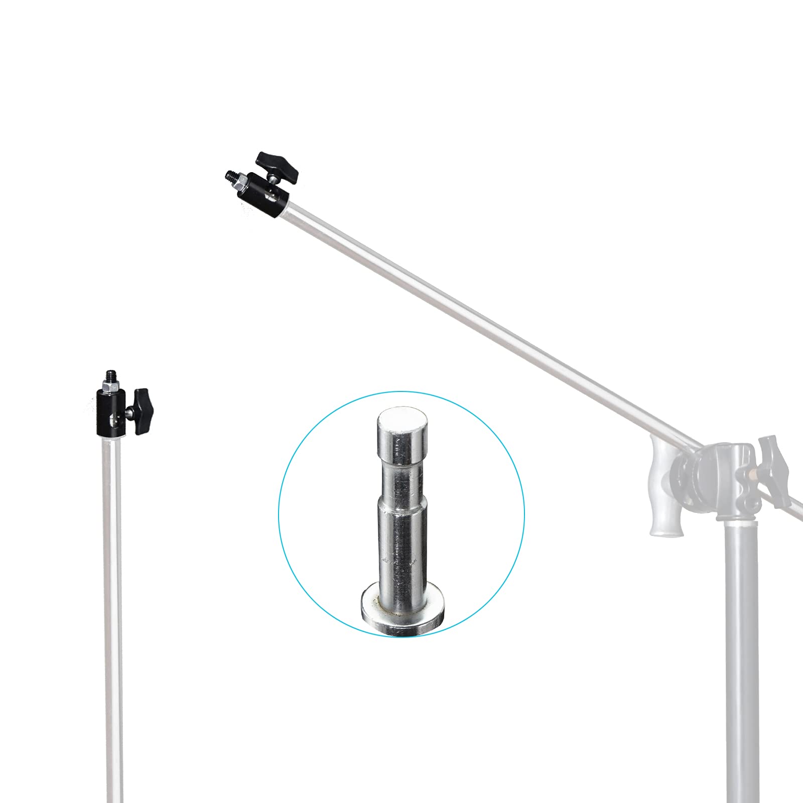 Wellmaking 2Pcs Rapid Adapter Convert With 3/8' Screw Dslr Mount Bracket Multi Functional Mount Bracket Adapter, Photo Studio, Light Stand Tip Boom Arm Photo Studio Photography Accessory