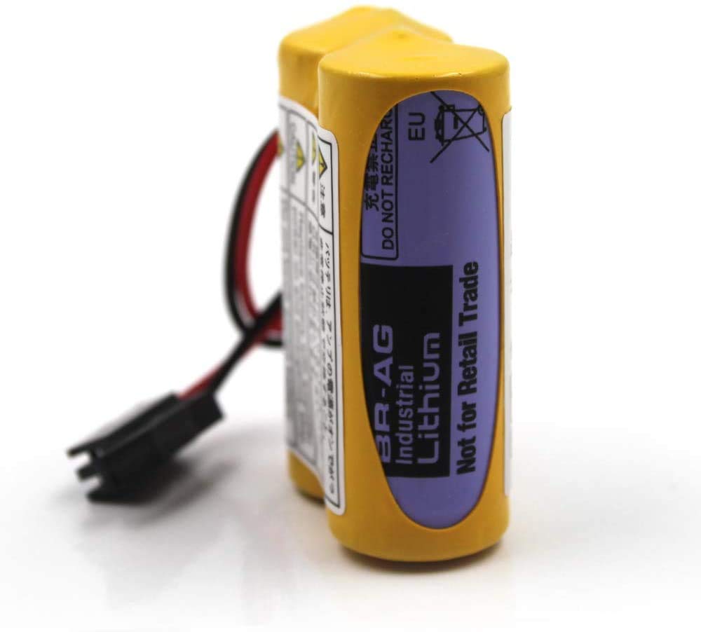 (2 Pack) Br Agcf2W 6V Replacement Battery For Fanuc Controls A98L 0031 0011#L, Panasonic Br Acf2P Br Agcf2P, Ge A06B0177D106 A06