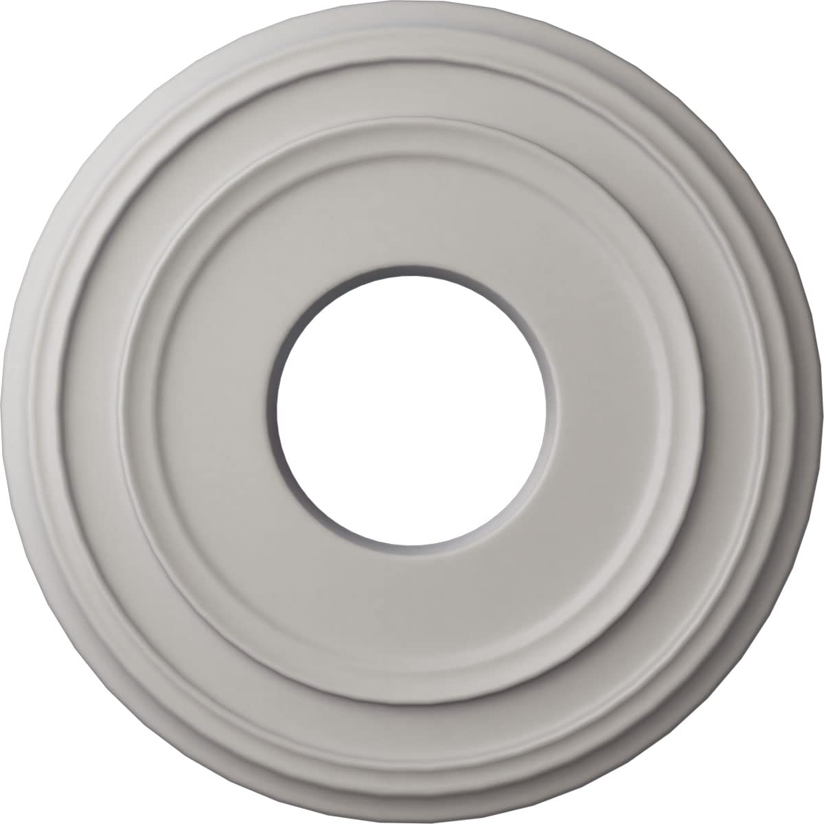Ekena Millwork CM12CLUWF 12 3/8OD x 4ID x 1 1/8P Classic Ceiling Medallion, Ultra Pure White