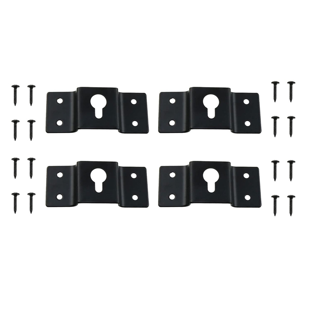 Zzhxsm Hanging Speaker Bracket 4Pcs Wall Mount Iron Hook Hanger Plate Connector With 16Pcs Screws Diy Audio Sound Box Speaker