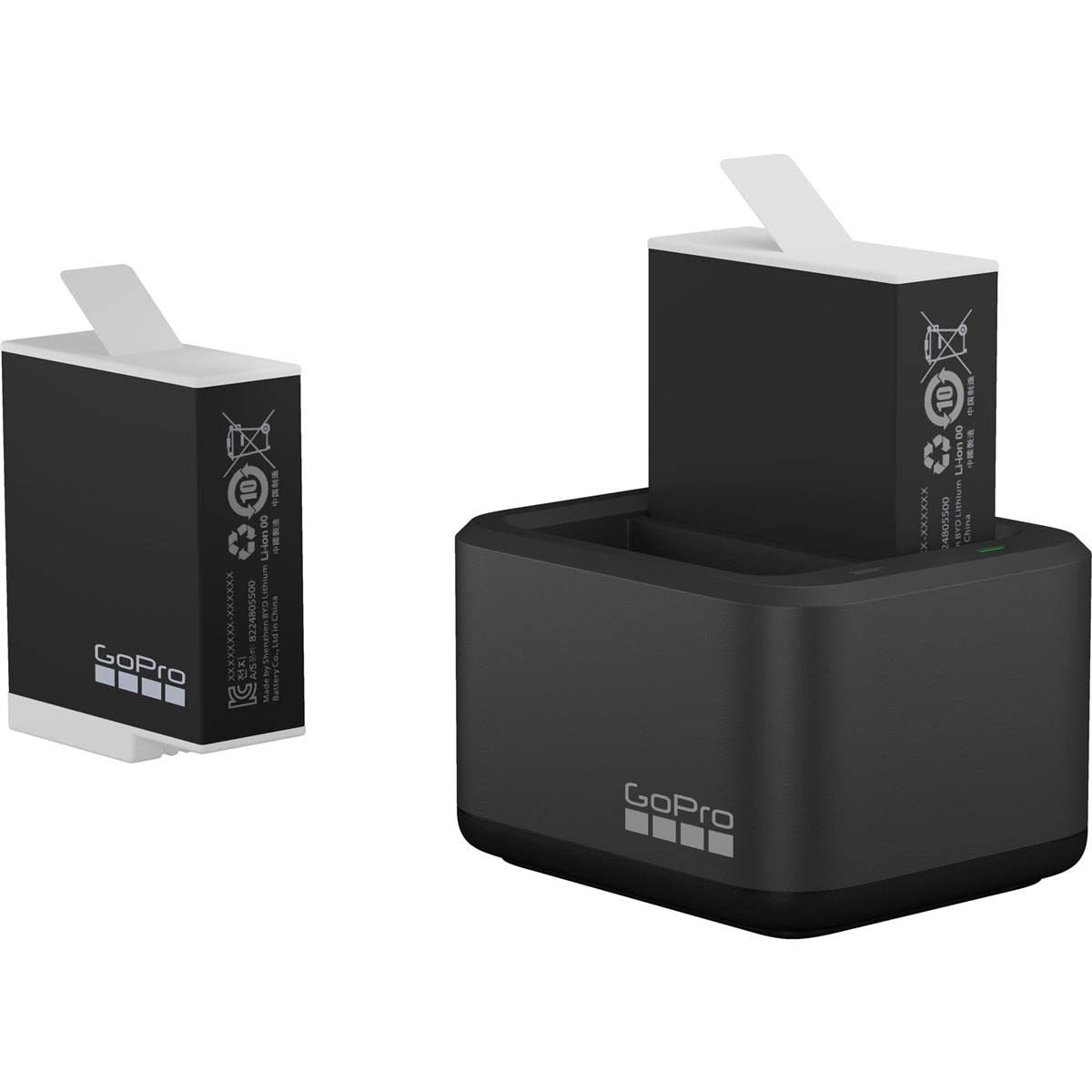 Gopro Dual Battery Charger + 2 Enduro Batteries (Hero11 Black/Hero10 Black/Hero9 Black)   Official Gopro Accessory