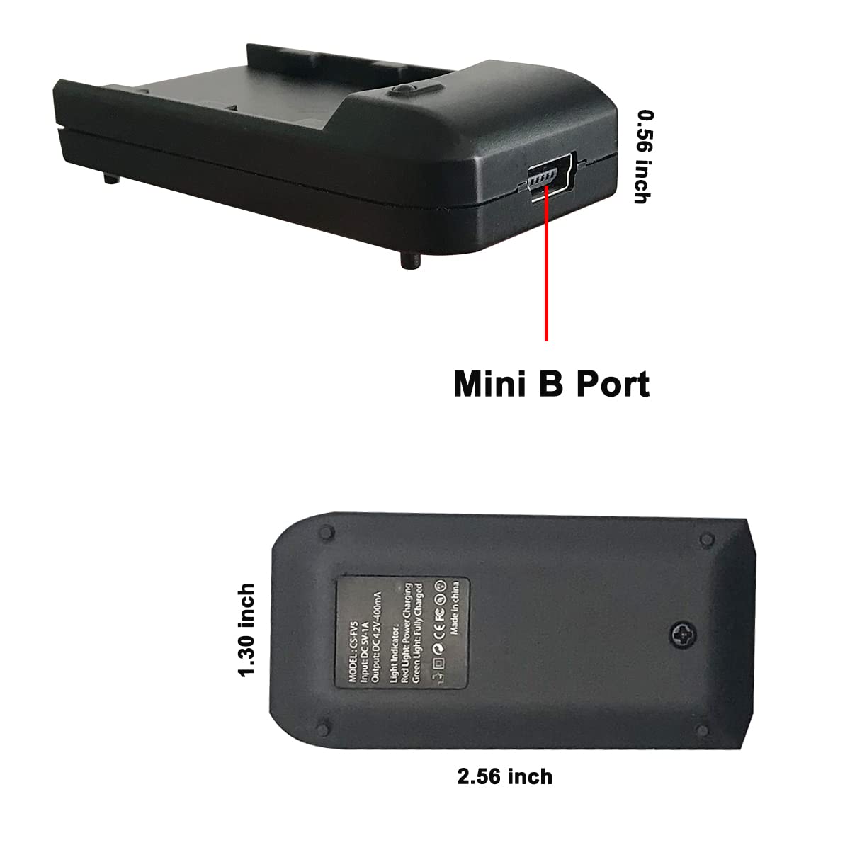 CofunKool Video Camera Camcorder Charger with NP-FV5 2000mAh Battery - Black, Compatible with NP-FV5 1000/1500mAh Batteries