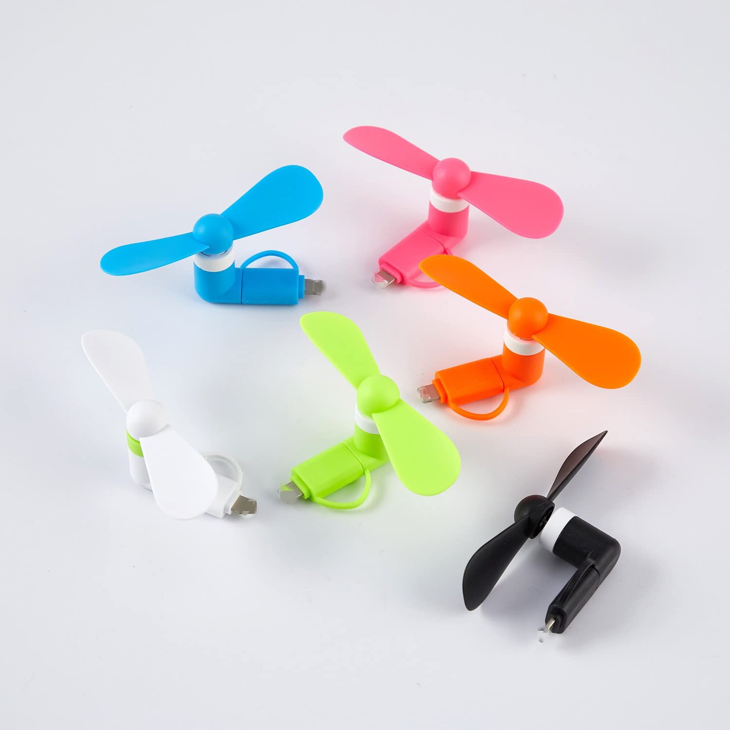 Gfytdxe Mini Cell Phone Fan   Colorful And Powerful 2 In 1 Fan Compatible For Iphone, Ipad, Android Smartphone,Tablet   Cell Pho