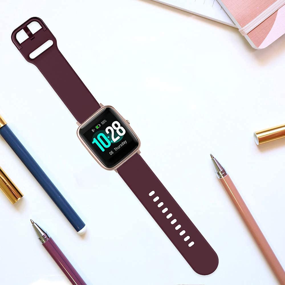 Vicrior Bands Compatible With 19Mm Fitpolo Id205L / Willful Sw021 Id205L/Sw025 Id205S Smart Watch, Soft Silicone Replacement Ban