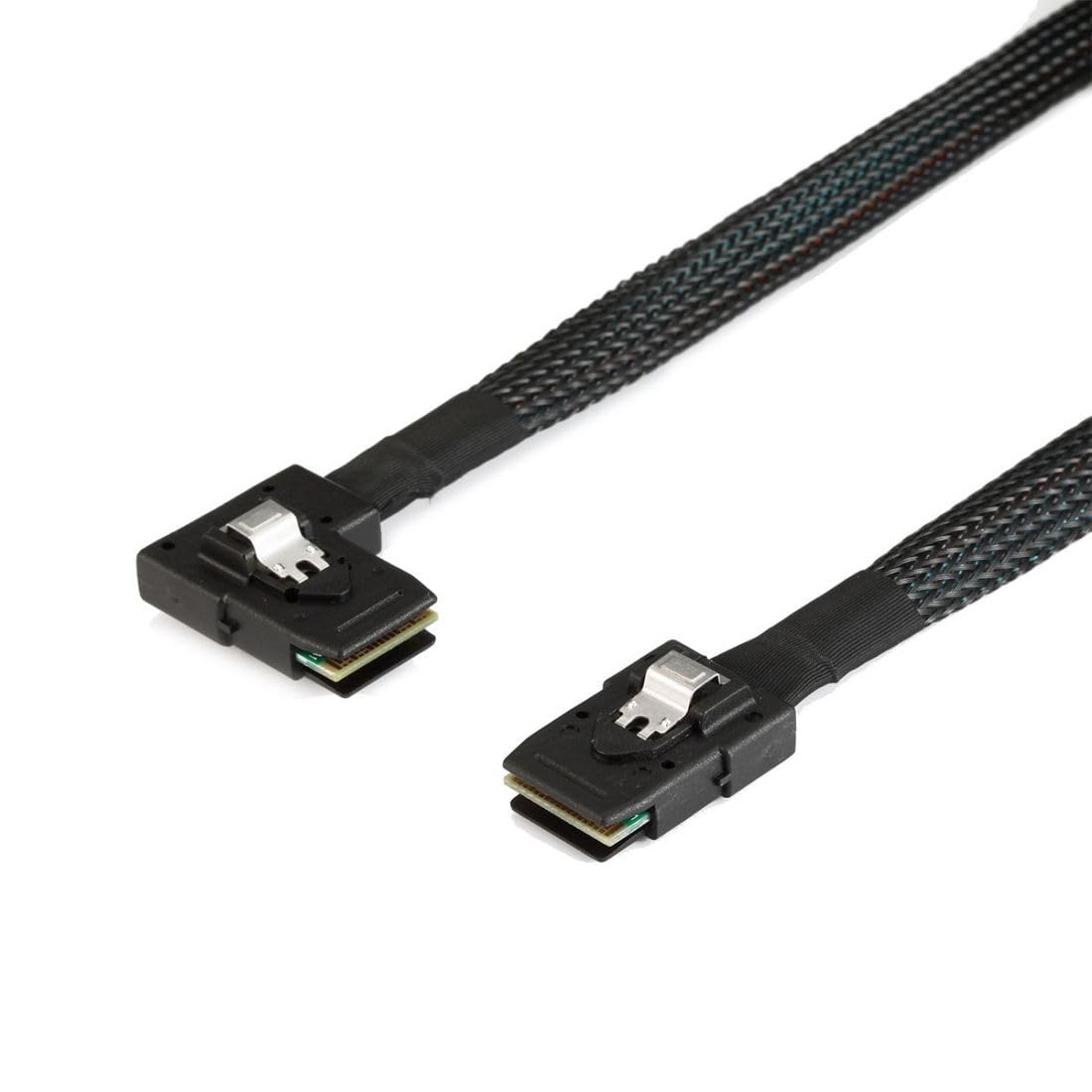 Chenyang Cy 80Cm Ultra Slim Flat Left Angled 90 Degree Mini Sas 36Pin Sff 8087 To 8087 Data Raid Cable