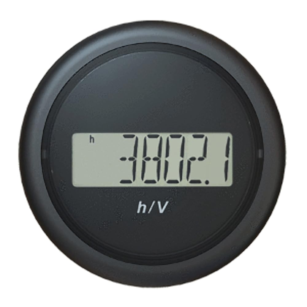 Veratron 52Mm (2-1/16'') Viewline Hour Counter-Voltmeter - Black,WBEEAB0CWYWVGV8