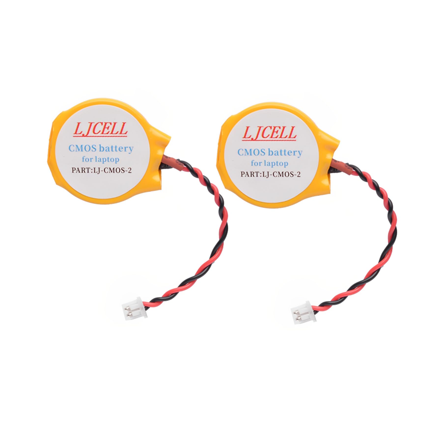 Ljcell 2Pcs Cmos Battery For Intel Nuc Laptop Backup Ps2 Ps3 Bios Rtc Cr2032 Battery With 2 Wire Cable And Connector