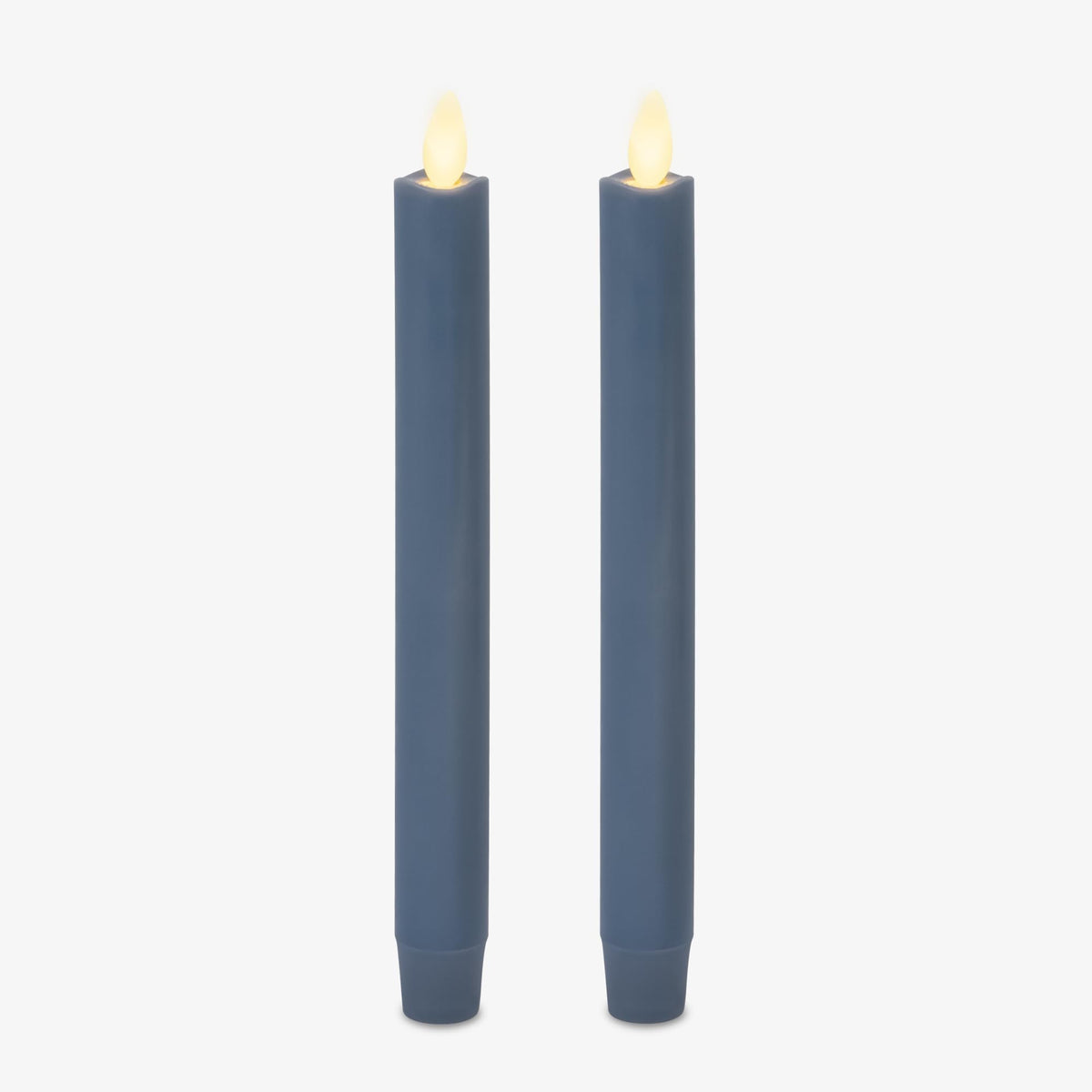 Luminara Set Of 2 Moving Flame Led Taper (1X9.75), Flameless Candle, Melted Edge, Smooth Wax, Unscented (Spring Lake)