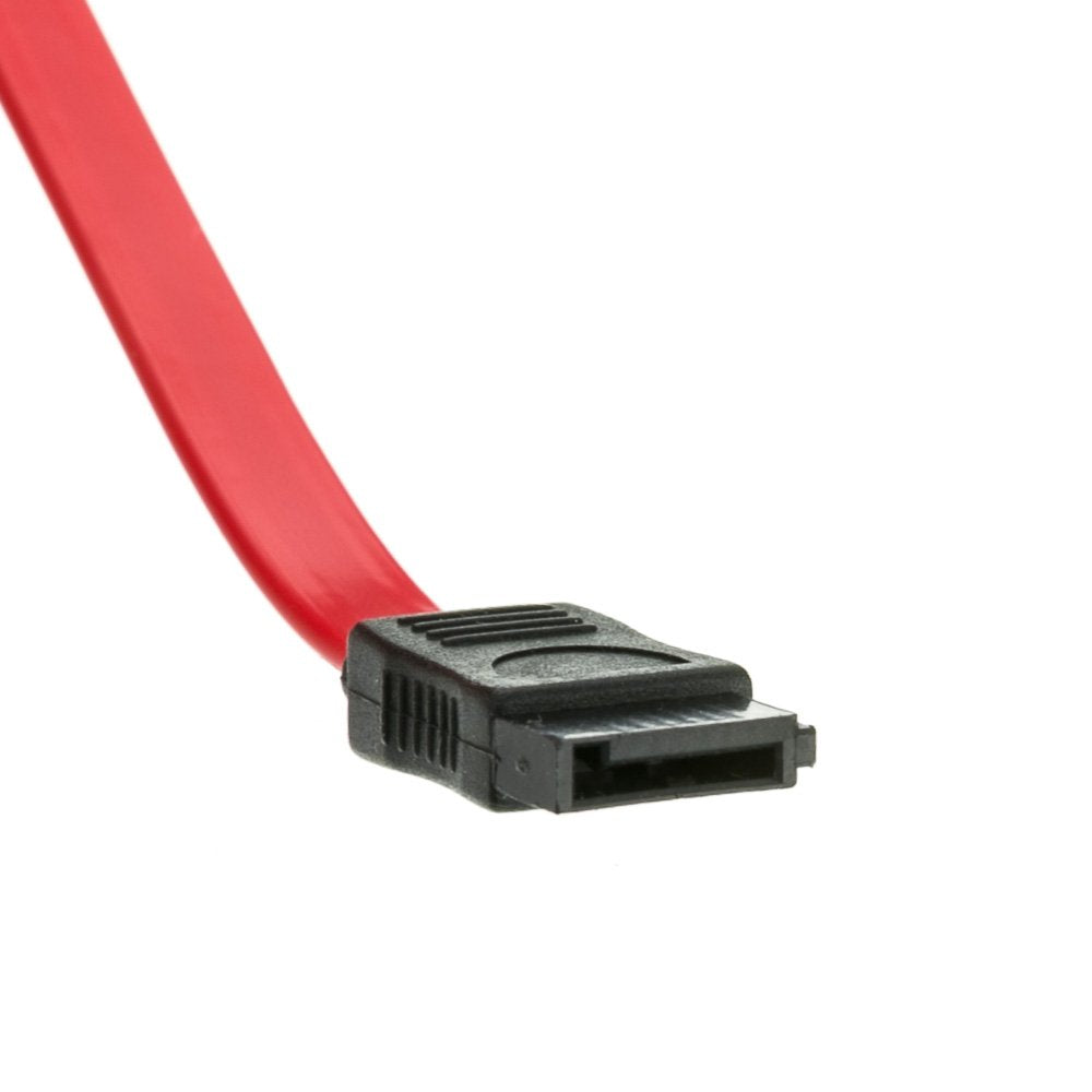 Cablewholesale 1.5 Feet Serial(Ata) Cable, Sata To 90 Degree Right Angle Sata Connector, Single Right Angle Sata Cable, 26 Awg,