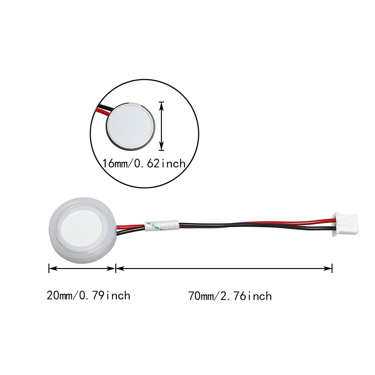 Atomizing Transducer Ceramics Discs Itrolle 4Pcs 16Mm Ultrasonic Mist Maker Fogger Ceramics Humidifier Discs With Wires