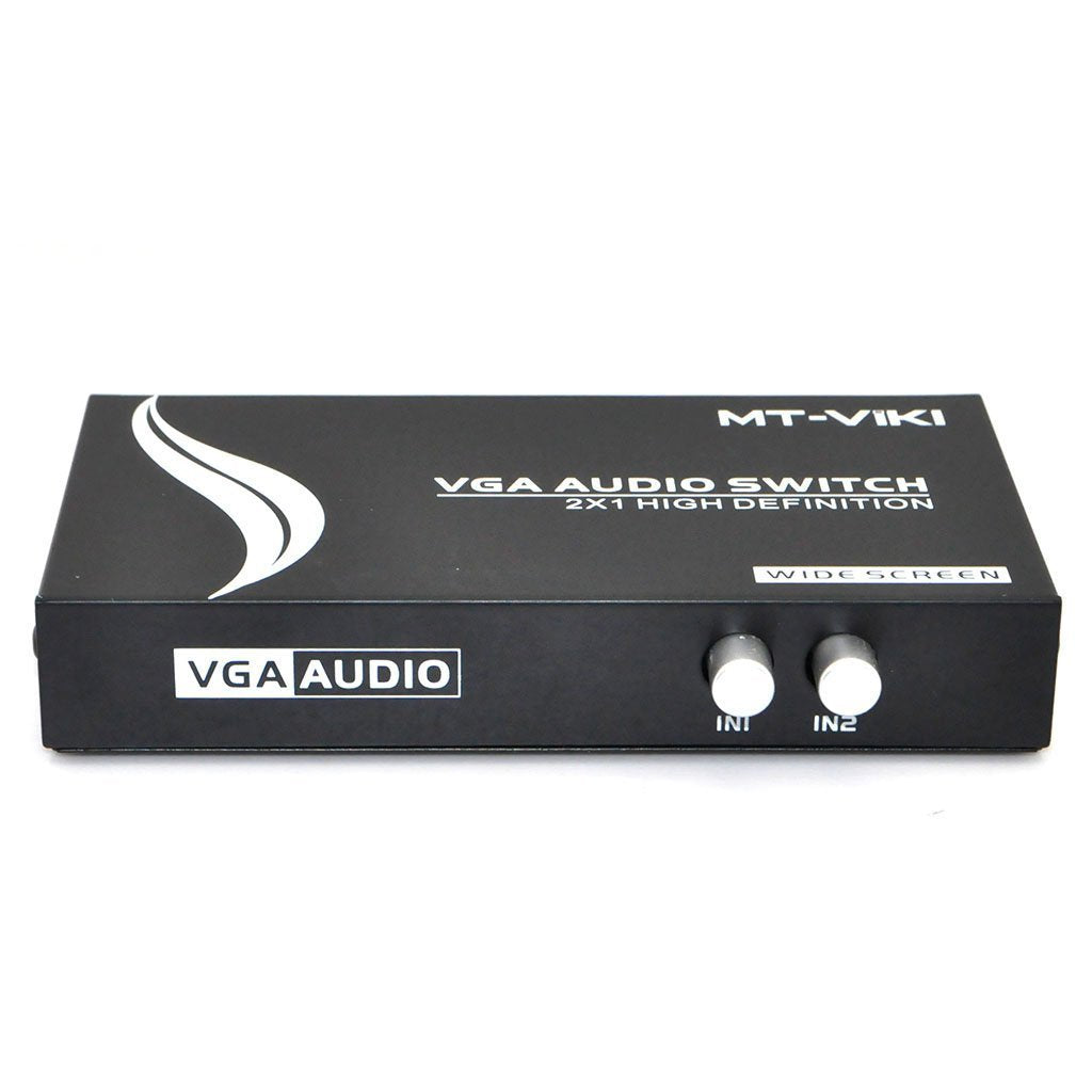 Ikkegol 2 Port Vga Audio Video Switch 2X1 Svga Switcher Box 2 In 1 Out Pc Monitor Lcd Tft Sharing